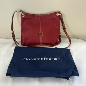 Dooney & Bourke All Weather Pebbled Red Leather Cross Body Bag Like New